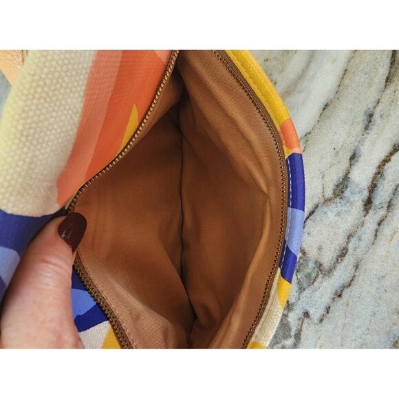 Fossil Preston Floral Canvas and Leather Crossbody‎ Flap Bag Purse Shoulder - Picture 7 of 12